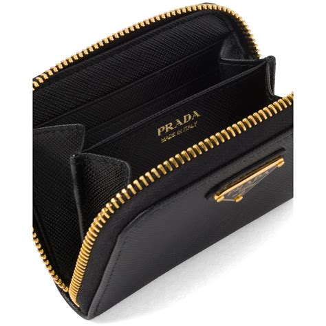 prada black saffiano leather purse card holder|prada saffiano long wallet.